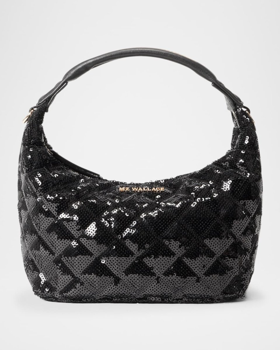 Mini Sequined Top-Handle Bag